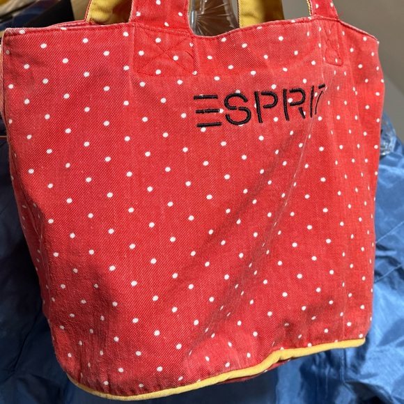 Vintage 90s ESPRIT Mini Tote Handbag with zipper closure - Picture 2 of 11